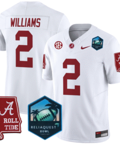 Alternative view of Ryan Williams Jersey #2 Alabama Crimson Tide 2025 ReliaQuest Bowl All Stitched Football