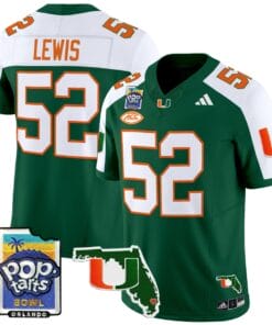 Ray Lewis Jersey #52 Miami Hurricanes 2025 PopTarts Bowl Patch Football All Stitched 11 RGELC09