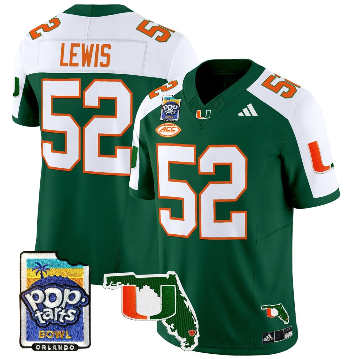 Ray Lewis Jersey #52 Miami Hurricanes 2025 PopTarts Bowl Patch Football All Stitched 6 Ray Lewis Jersey #52 Miami Hurricanes 2025 PopTarts Bowl Patch Football All Stitched - Image 6