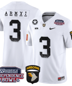Alternative view of Rotm Jersey #3 Army Black Knights Independence Bowl Patch Stitched Football