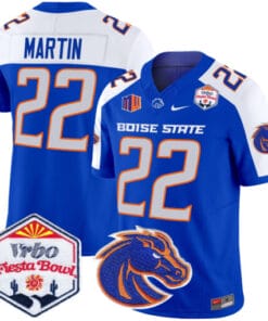 Doug Martin Jersey #22 Boise State Broncos 2025 Fiesta Bowl Patch Vapor Stitched Football 9 Royal Alternate 3