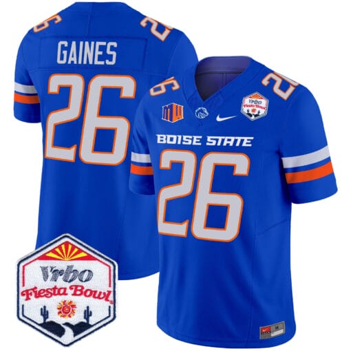 Sire Gaines Jersey #26 Boise State Broncos 2025 Fiesta Bowl Patch Vapor Stitched Football 4 Sire Gaines Jersey #26 Boise State Broncos 2025 Fiesta Bowl Patch Vapor Stitched Football - Image 4