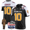 Sam Leavitt Jersey #10 Arizona State Peach Bowl Patch All Stitched Football