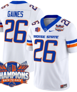 Alternative view of Sire Gaines Jersey #26 Boise State Broncos Back To Back Champions Stitched Football