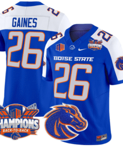 Sire Gaines Jersey #26 Boise State Broncos Back To Back Champions Stitched Football 9 SRV8G5Z