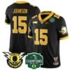 Tez Johnson Jersey #15 Oregon Ducks 2024 Big Ten Champions All Stitched Football