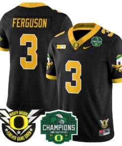 Terrance Ferguson Jersey #3 Oregon Ducks 2024 Big Ten Champions All Stitched Football
