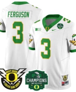 Terrance Ferguson Jersey #3 Oregon Ducks 2024 Big Ten Champions All Stitched Football 6 TJNNZKB