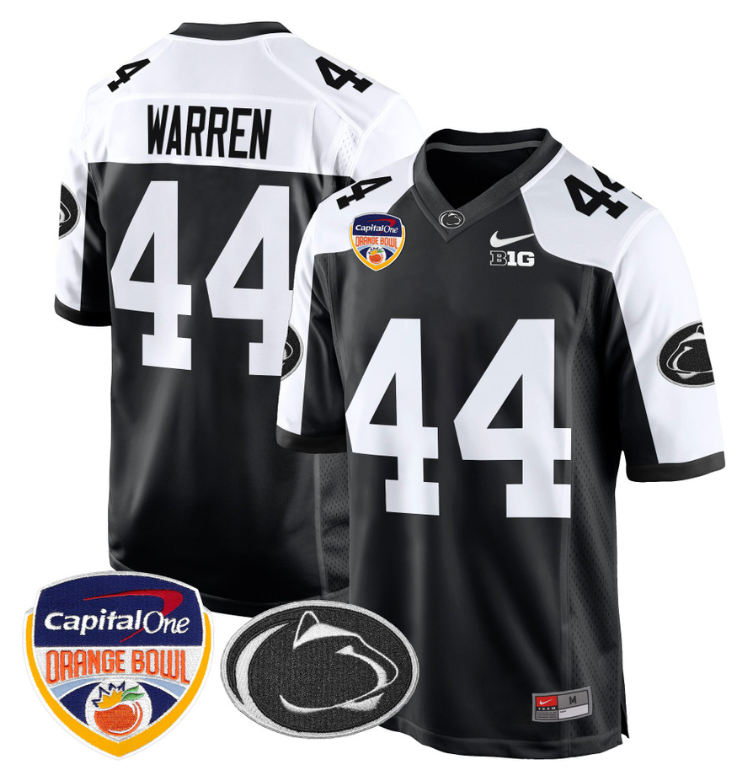 Tyler Warren Jersey #44 Custom Penn State Orange Bowl Patch Vapor Stitched Football 1 Tyler Warren Jersey #44 Custom Penn State Orange Bowl Patch Vapor Stitched Football