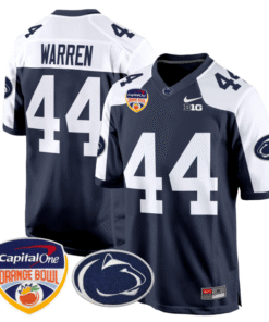Tyler Warren Jersey #44 Custom Penn State Orange Bowl Patch Vapor Stitched Football 8 Tyler Warren Jersey 44 Custom Penn State Orange Bowl Patch Navy Alternate