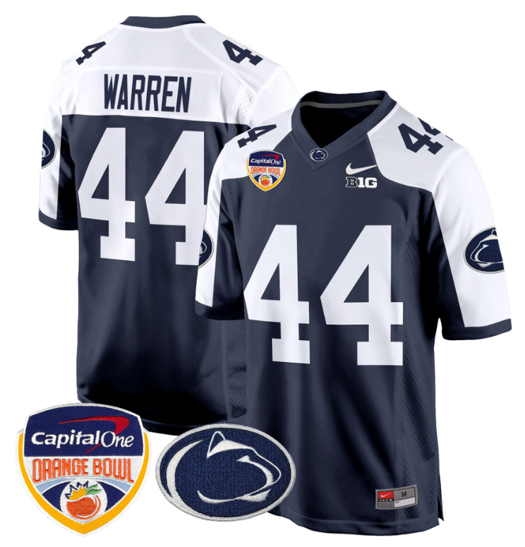 Tyler Warren Jersey #44 Custom Penn State Orange Bowl Patch Vapor Stitched Football 4 Tyler Warren Jersey #44 Custom Penn State Orange Bowl Patch Vapor Stitched Football - Image 4
