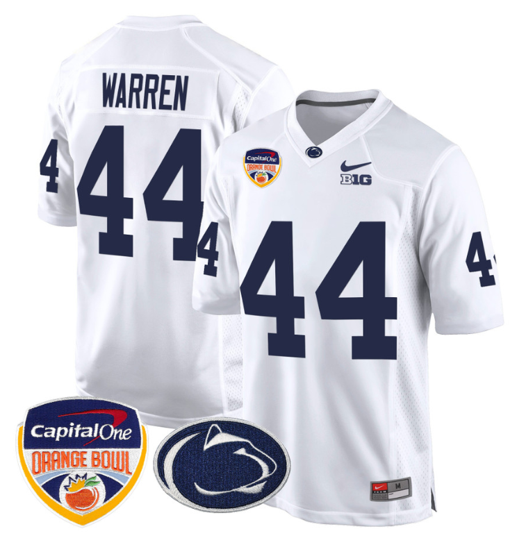 Tyler Warren Jersey #44 Custom Penn State Orange Bowl Patch Vapor Stitched Football 2 Tyler Warren Jersey #44 Custom Penn State Orange Bowl Patch Vapor Stitched Football - Image 2