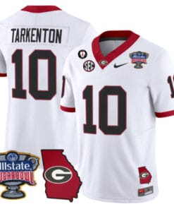 Alternative view of Fran Tarkenton Jersey #10 Georgia Bulldogs 2025 Sugar Bowl Patch Stitched Football