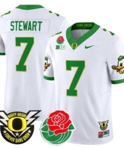 Alternative view of Evan Stewart Jersey #7 Oregon Ducks 2025 Rose Bowl Game Patch Vapor All Stitched Football