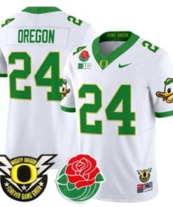 Alternative view of Oregon Jersey #24 Oregon Ducks 2025 Rose Bowl Game Patch Vapor All Stitched Football