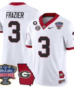 Alternative view of Nate Frazier Jersey #3 Georgia Bulldogs 2025 Sugar Bowl Patch Vapor Stitched Football