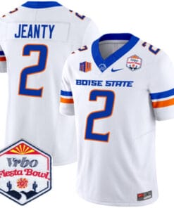 Alternative view of Ashton Jeanty Jersey #2 Boise State Broncos 2025 Fiesta Bowl Patch Vapor Stitched Football