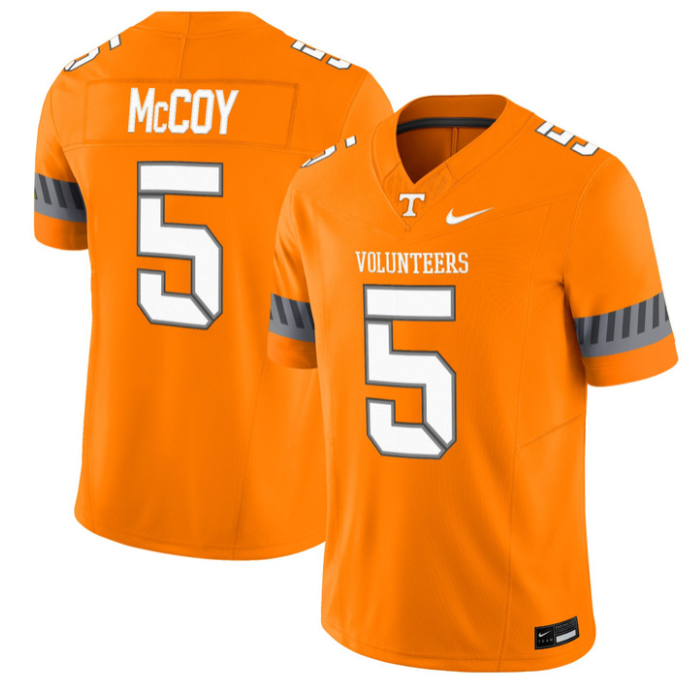 Bru McCoy Jersey #5 Tennessee Vols 2025 Smokey Grey Series Stitched Football 1 Bru McCoy Jersey #5 Tennessee Vols 2025 Smokey Grey Series Stitched Football