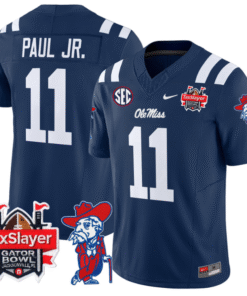 Chris Paul Jr Jersey #11 Ole Miss Rebels 2025 Gator Bowl Patch 2024 Stitched Football 12 CE7MQ5S