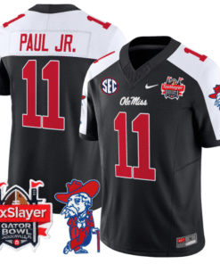 Chris Paul Jr Jersey #11 Ole Miss Rebels 2025 Gator Bowl Patch 2024 Stitched Football 13 CEY1BUV
