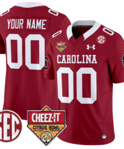 Custom South Carolina Gamecocks Jersey Cheez-It Citrus Bowl Patch Stitched Football 5 CUTO96B