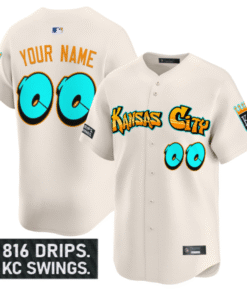 Custom Kansas City Royals Jersey Graffiti Crown Drop Limited Stitched Limited