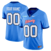 Custom Liberty Flames Jersey Name, Number Football Stitched Light Blue 3 Custom Liberty Flames Jersey Name, Number Football Stitched Light Blue