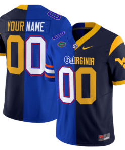 Custom West Virginia Mountaineers and Florida Gators Jersey Name, Number