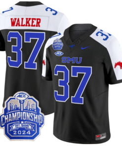 Doak Walker Jersey #37 SMU Mustangs 2024 ACC Championship Patch Stitched Football