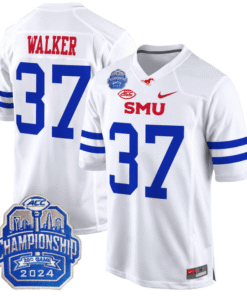 Alternative view of Doak Walker Jersey #37 SMU Mustangs 2024 ACC Championship Patch Stitched Football