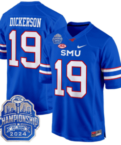 Eric Dickerson Jersey #19 SMU Mustangs 2024 ACC Championship Patch Stitched Football 11 E84NOAE