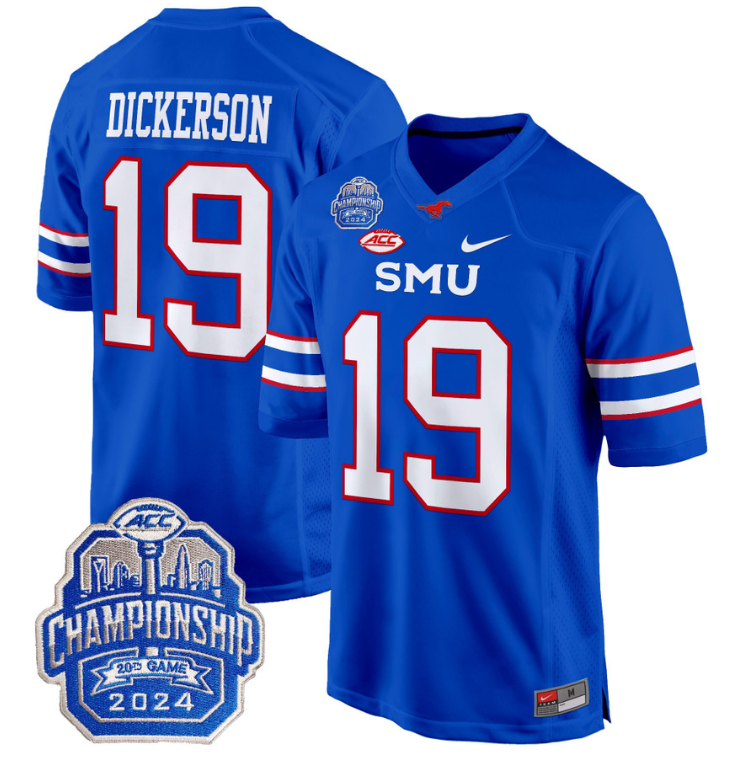 Eric Dickerson Jersey #19 SMU Mustangs 2024 ACC Championship Patch Stitched Football 5 Eric Dickerson Jersey #19 SMU Mustangs 2024 ACC Championship Patch Stitched Football - Image 5