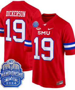 Eric Dickerson Jersey #19 SMU Mustangs 2024 ACC Championship Patch Stitched Football 9 EN0NUSB