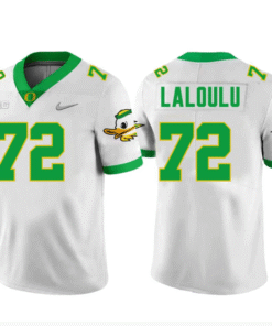Alternative view of Lapani Laloulu Jersey #72 Oregon Ducks All Stitched Football