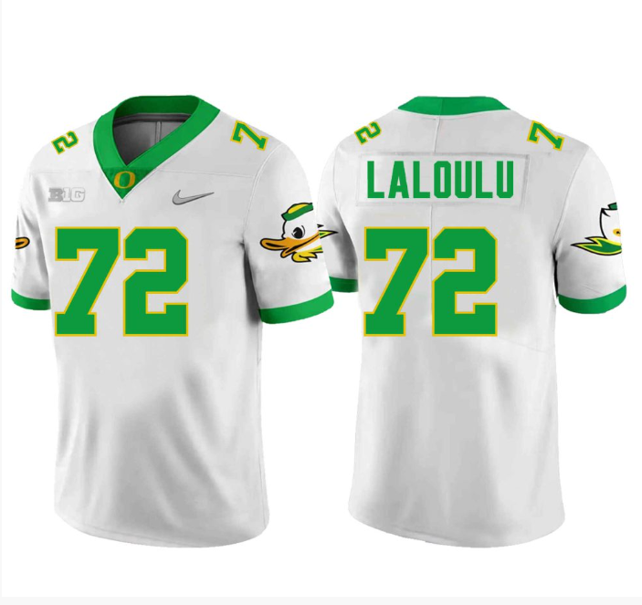 Lapani Laloulu Jersey #72 Oregon Ducks All Stitched Football 2 Lapani Laloulu Jersey #72 Oregon Ducks All Stitched Football - Image 2