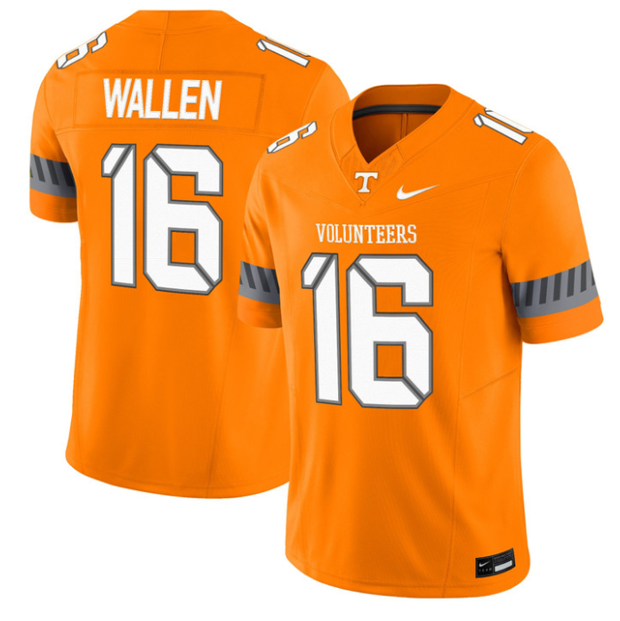 Morgan Wallen Jersey #16 Tennessee Vols 2025 Smokey Grey Series Stitched Football 1 Morgan Wallen Jersey #16 Tennessee Vols 2025 Smokey Grey Series Stitched Football