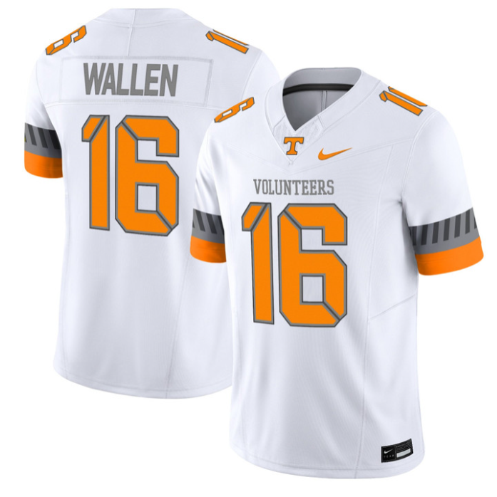 Morgan Wallen Jersey #16 Tennessee Vols 2025 Smokey Grey Series Stitched Football 3 Morgan Wallen Jersey #16 Tennessee Vols 2025 Smokey Grey Series Stitched Football - Image 3