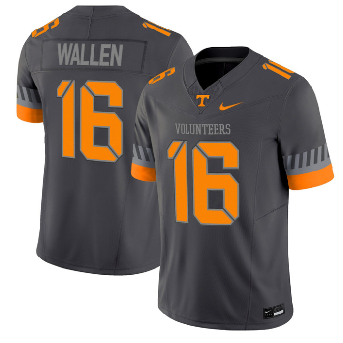 Morgan Wallen Jersey #16 Tennessee Vols 2025 Smokey Grey Series Stitched Football 2 Morgan Wallen Jersey #16 Tennessee Vols 2025 Smokey Grey Series Stitched Football - Image 2