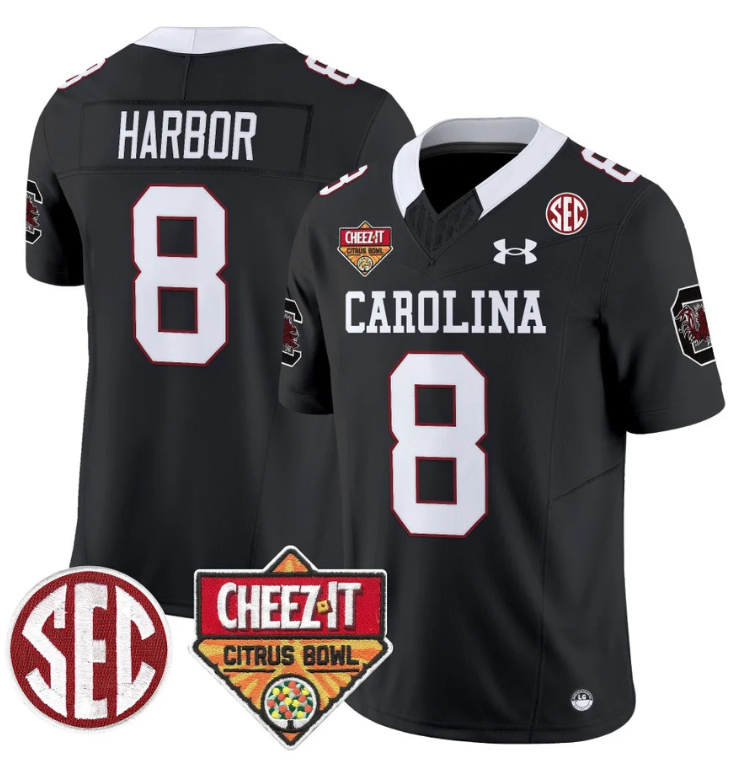 Nyck Harbor Jersey #8 South Carolina Cheez-It Citrus Bowl Patch Stitched Football 4 Nyck Harbor Jersey #8 South Carolina Cheez-It Citrus Bowl Patch Stitched Football - Image 4