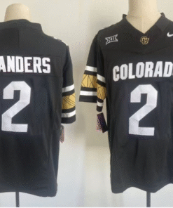 Shadeur Sanders Jersey 2 Colorado Buffaloes Football Black Home Alternative 2