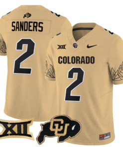 Alternative view of Shadeur Sanders Jersey #2 Colorado Buffaloes College Stitched Football