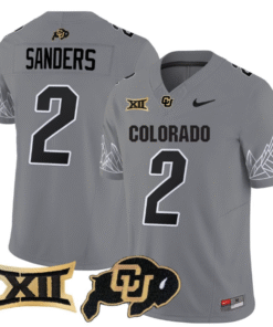 Shadeur Sanders Jersey 2 Colorado Buffaloes Football Gray Home