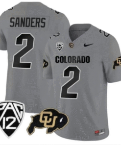 Shadeur Sanders Jersey 2 Colorado Buffaloes Football Gray Home Alternative