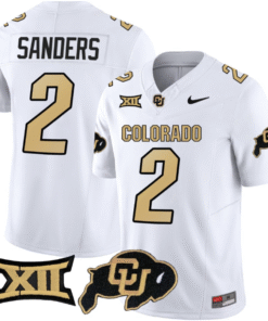Shadeur Sanders Jersey 2 Colorado Buffaloes Football White Home Alternative