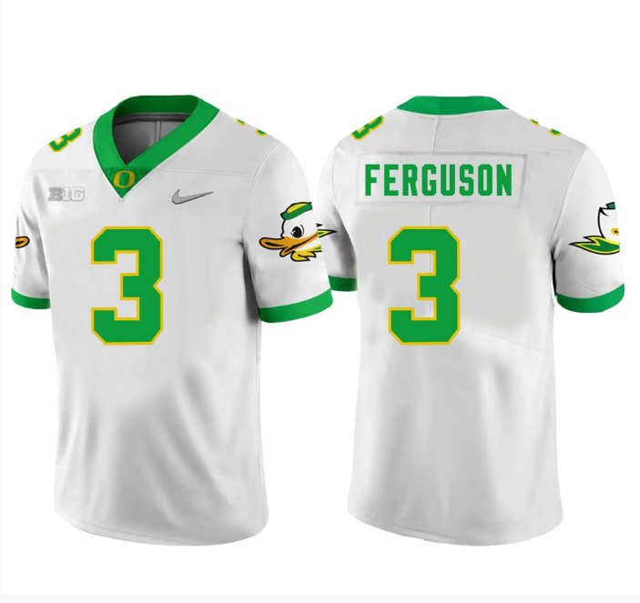 Terrance Ferguson Jersey #3 Oregon Ducks All Stitched Football 2 Terrance Ferguson Jersey #3 Oregon Ducks All Stitched Football - Image 2