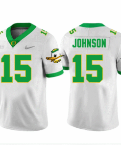 Tez Johnson Jersey #15 Oregon Ducks All Stitched Football 3 Tez Johnson Jersey 15 Oregon Ducks Football White