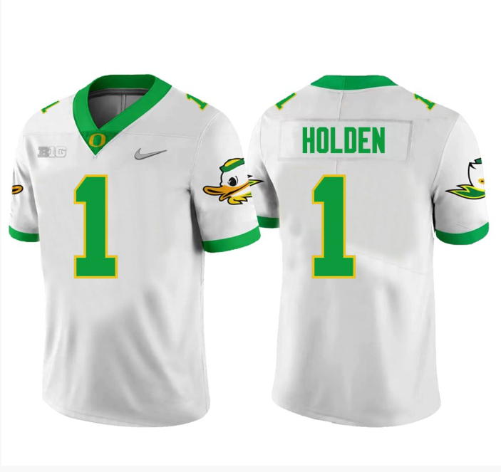 Traeshon Holden Jersey #1 Oregon Ducks All Stitched Football 2 Traeshon Holden Jersey #1 Oregon Ducks All Stitched Football - Image 2