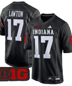Ty Son Lawton Jersey 17 Indiana Hoosiers 2024 Game V2 Football Black
