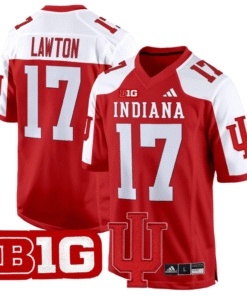 Ty Son Lawton Jersey 17 Indiana Hoosiers 2024 Game V2 Football Crimson Alternate