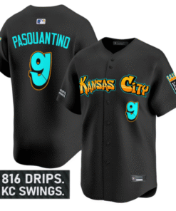 Vinnie Pasquantino Jersey #9 Kansas City Royals Graffiti Crown Drop Stitched Baseball